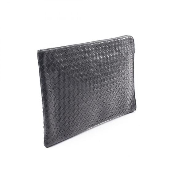 Bottega Veneta Intrecciato leather clutch bag black - Picture 2 of 9